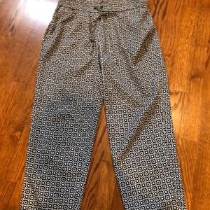 J Crew Geo Print Drawstring Pants